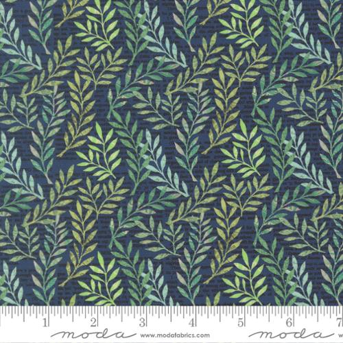 Paper Hamlet Midnight Leaves Cotton 44"/45" Fabric Per Yard - Choice Fabrics39562-18