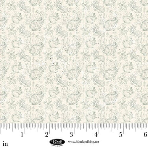 Parisian Snippets Digital Blue Bunnies Cotton 44"/45" Fabric Per Yard - Choice Fabrics4297-70