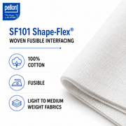 Pellon® SF101 Shape-Flex® Fusible Woven Cotton Interfacing – 60" x 10 Yard Bolt (White) - Choice FabricsDSSF101-6010BOLT