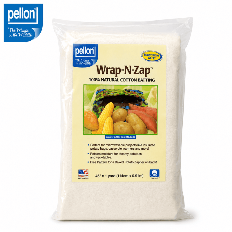 Pellon® Wrap-N-Zap® Microwaveable 100% Cotton Batting – 45" x 1 Yard Package - Choice FabricsDSWZ45
