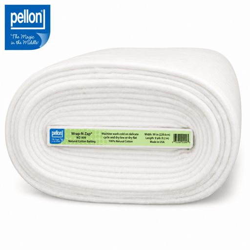 Pellon® Wrap-N-Zap® Microwaveable 100% Cotton Batting – 90" x 9 Yard Bolt - Choice FabricsDSWZ909