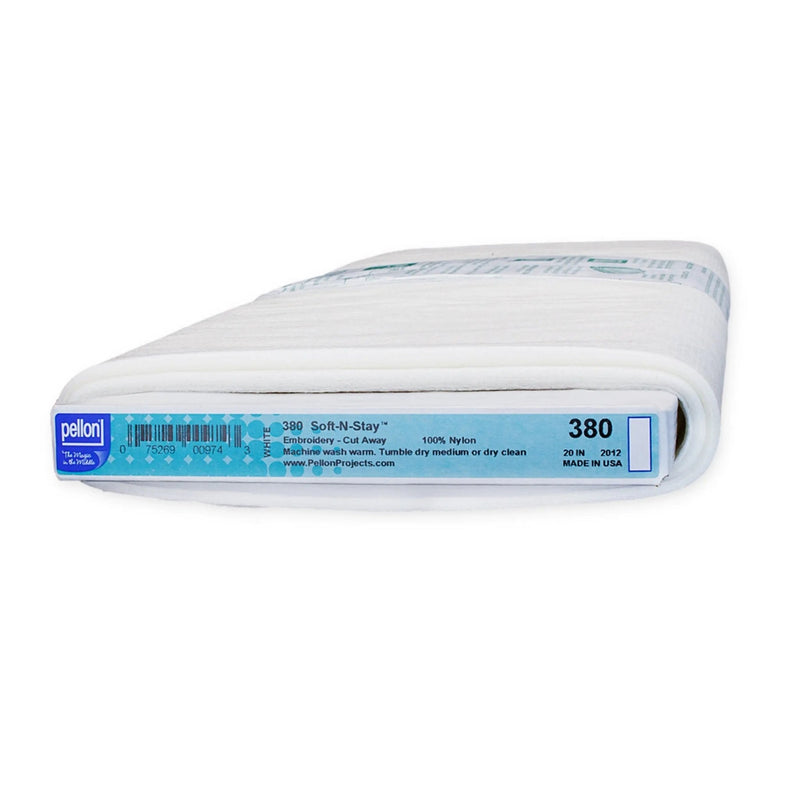 Pellon® 380 Soft-N-Stay™ Sew-In Stabilizer 20" x 10 yard Bolt (White) - Choice FabricsPDS-380-B10