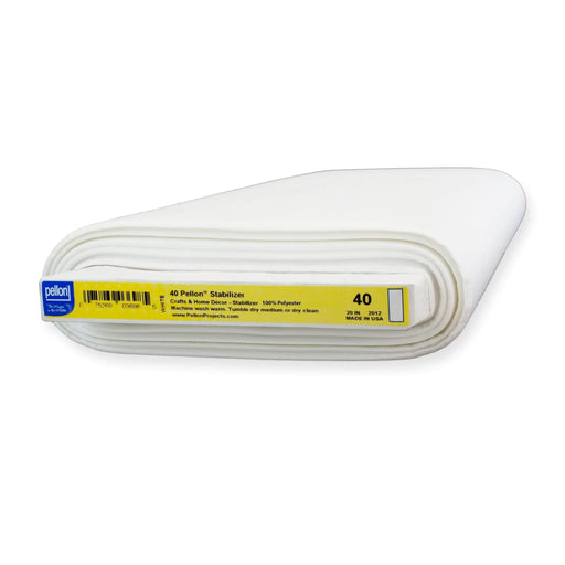 Pellon® 40 Sew-In Midweight Stabilizer 20" x 10 yard Bolt (White) - Choice FabricsPDS-40-B10