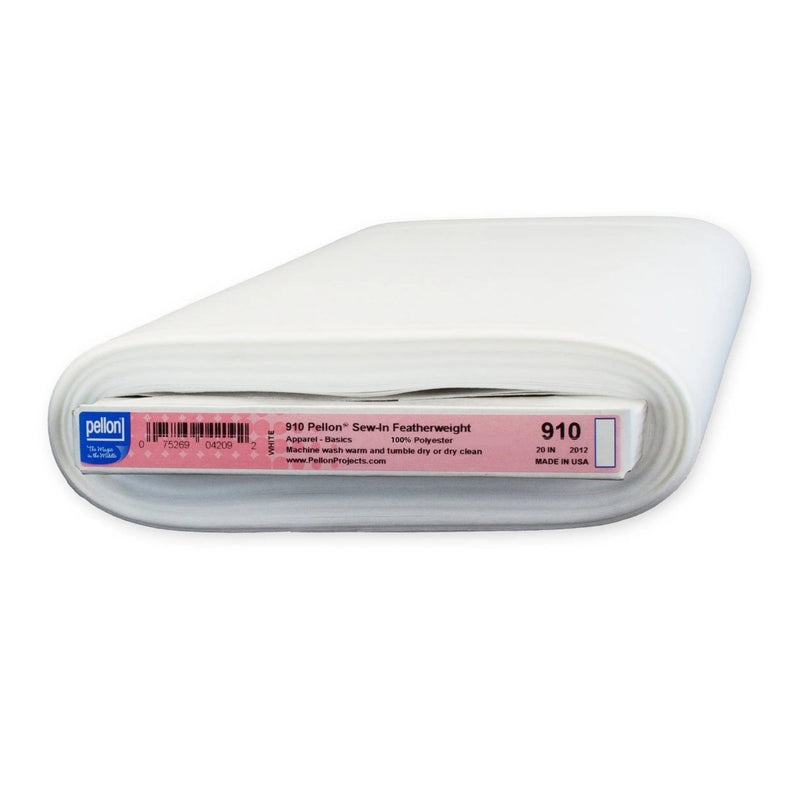 Pellon® 910 Sew-In Featherweight Interfacing 20" x 10 yard Bolt (White) - Choice FabricsPDS-910-B10