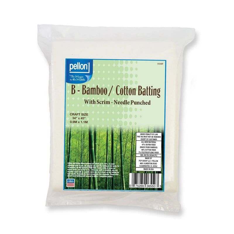 Pellon® Bamboo/Cotton Batting Scrim 34" x 45" Craft Size Package - Choice FabricsPDS-DSB3445P