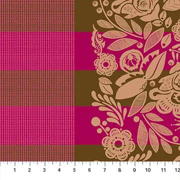 Perennial Borders Festival in Coffee BAMT141-38 Cotton Wideback Fabric per yard - Choice FabricsBAMT141-38