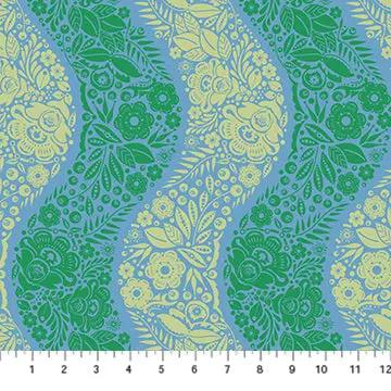 Perennial Borders Village Path in Sea AMT139-64C Cotton 44"/45" Fabric Per Yard - Choice FabricsAMT139-64C