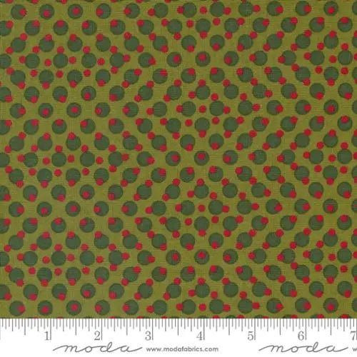 Pine Valley Mistletoe Green Geometric Dots 44"/45" Fabric Per Yard - Choice Fabrics30747-17