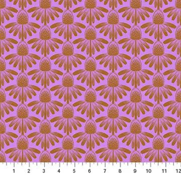 Pink Echinacea Indelible by Anna Maria for Northcott Cotton 44"/45" Fabric Per Yard - Choice FabricsAMT1001-83V