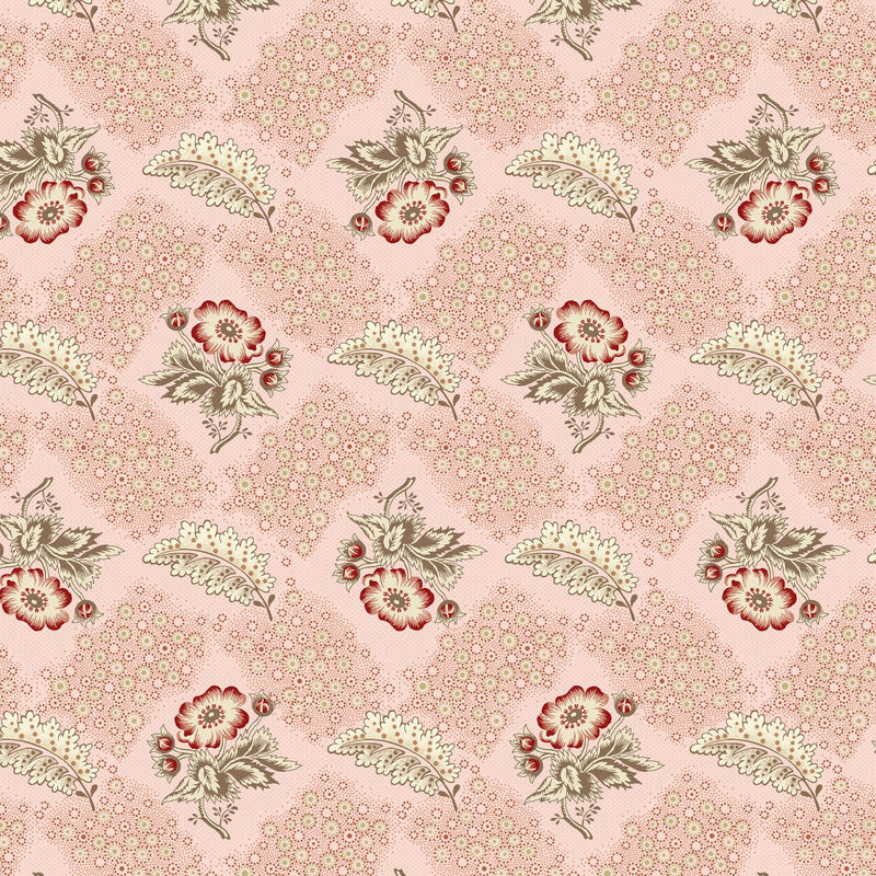 Pink Floral Trellis Lost Gardens of Heligan Cotton 43"/44" Fabric Per Yard - Choice FabricsHEG-3591-22