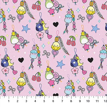 Pink Joyful 44"/45" Cotton Fabric Per Yard - Choice FabricsSQ1026-20