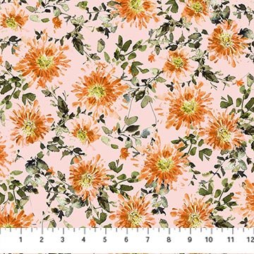 Pink Large Floral Flourish Cotton 44"/45" Fabric Per Yard - Choice Fabrics91173-20