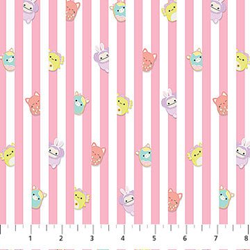 Pink Strips Springtime Squishmallows Cotton 44"/45" Fabric Per Yard - Choice FabricsSQ1016-20