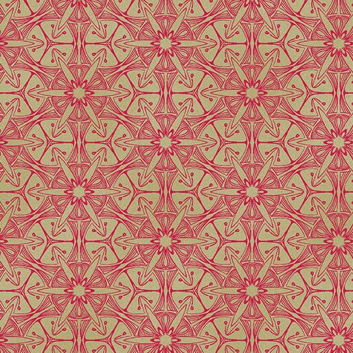 Pismo Cadmium Red/Chino Ground Works Cotton 44"/45" Fabric Per Yard - Choice Fabrics16667-81B