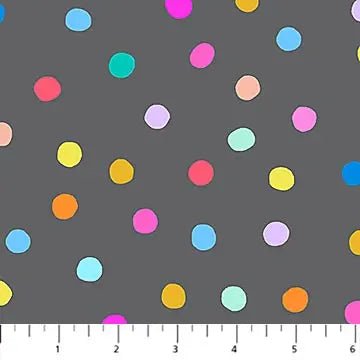 Pompoms Gray Multi Dewfall Cotton 44"/45" Fabric Per Yard - Choice Fabrics92090-95