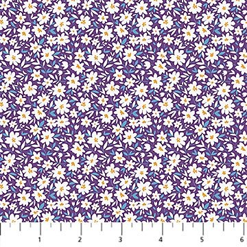 Purple Daisies Pocket Posies Cotton 44"/45" Fabric Per Yard - Choice Fabrics91197-84