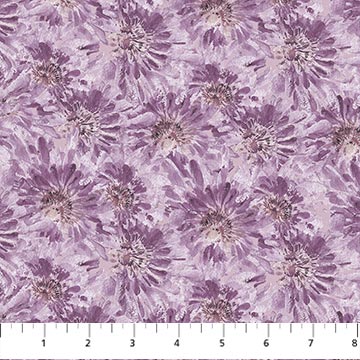 Purple Floral Texture Flourish Cotton 44"/45" Fabric Per Yard - Choice Fabrics91175-81