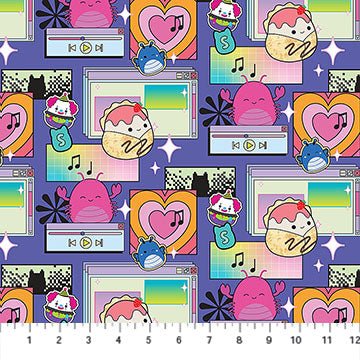 Purple Joyful 44"/45" Cotton Fabric Per Yard - Choice FabricsSQ1025-82