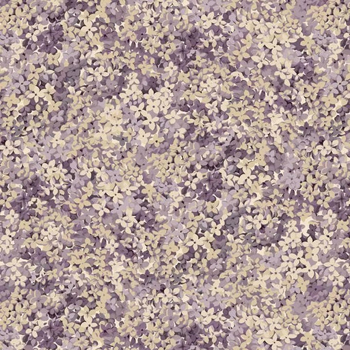 Purple Lilac Packed Flowers Cotton Wideback Fabric per yard - Choice FabricsQB521583D-LILAC