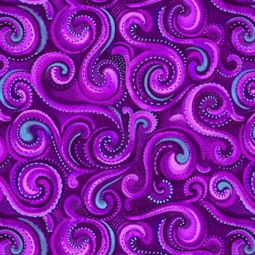 Purple Whirlwind Swirl Cotton Wideback Fabric per yard - Choice FabricsSEF8021-51