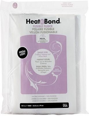 HeatnBond High Loft Fusible Fleece White 22 in x 1 yd - Choice FabricsQ2168