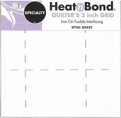 HeatnBond VersaGrid Fusible Interfacing with 2 in Grid White 48 in x 25 yd - Choice FabricsQ2427