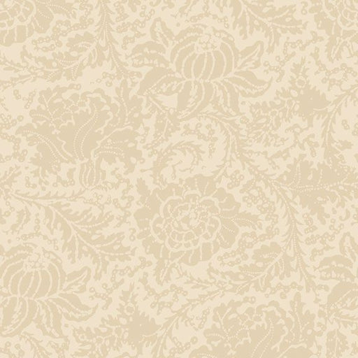 Cream Floral Anna B's Indigos Cotton Wideback Fabric Per Yard - Choice FabricsQB101891D -CREAM