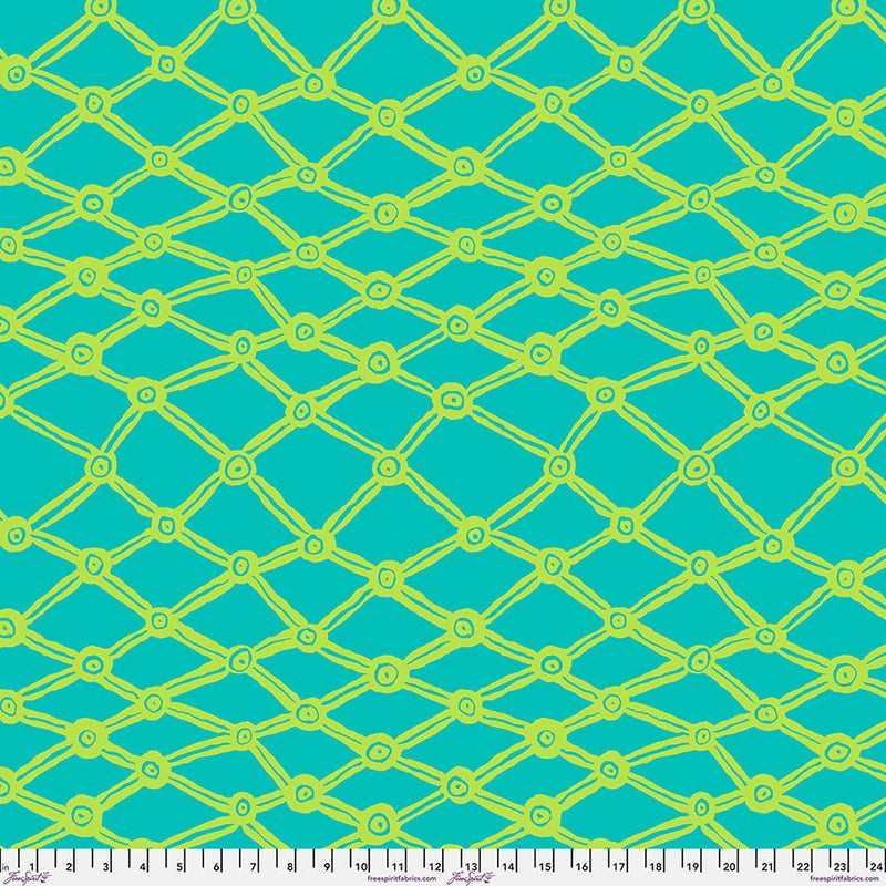 Kaffe Fassett Collective Aqua Nets 108" Cotton Wideback Fabric Per Yard - Choice FabricsQBBM006.AQUA