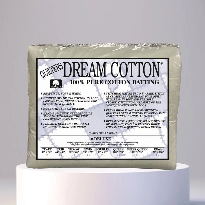 Quilters Dream Deluxe Natural Cotton Batting - Choice FabricsN6TN