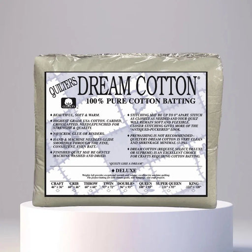 Quilters Dream Deluxe Natural Cotton Batting - Choice FabricsN6TN
