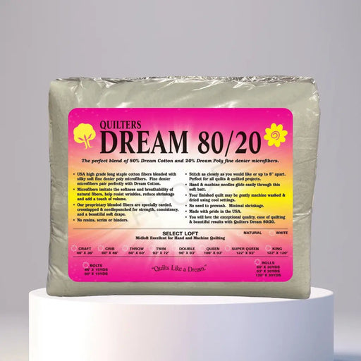 Quilters Dream Natural 80/20 Batting - Choice FabricsENTN