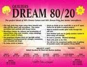Quilters Dream Natural 80/20 Batting - Choice FabricsENTN