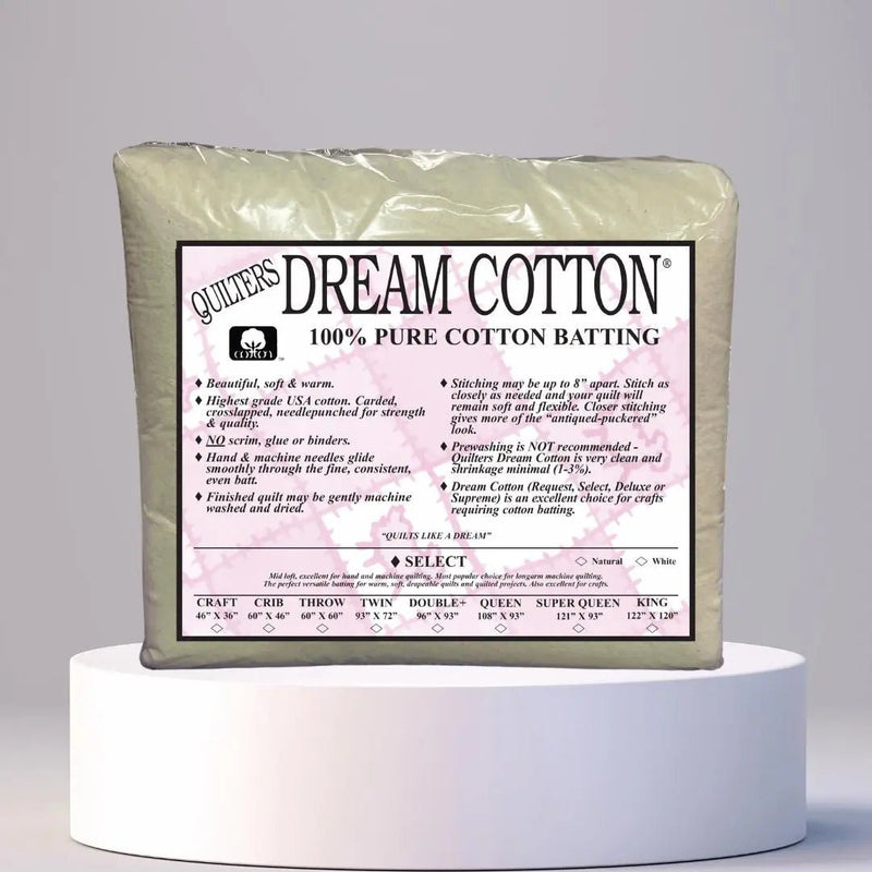 Quilters Dream Select Natural Cotton Batting - Choice FabricsN4TN