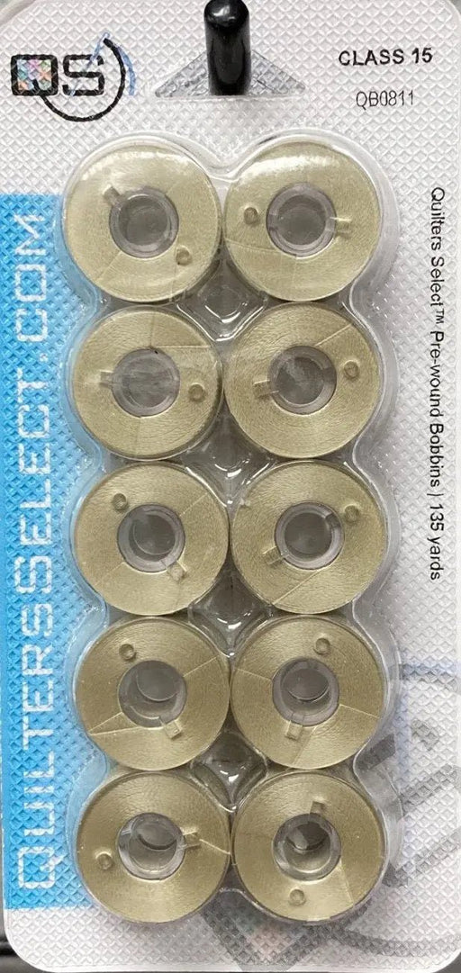 Quilters Select Bobbins - Class 15 - ANGORA WHITE - Choice FabricsRNKDS-QB0811