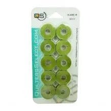 Quilters Select Bobbins - Class 15 - BEAN GREEN - Choice FabricsRNKDS-QB0237