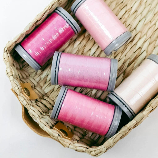 Quilters Select Thread - Tube of 5 colors 400M - PORCELAIN APPLE BLOSSOM BUBBLEGUM RASPBERRY SORBE CARNATION - Choice FabricsRNKDS-QST60-TUBE9