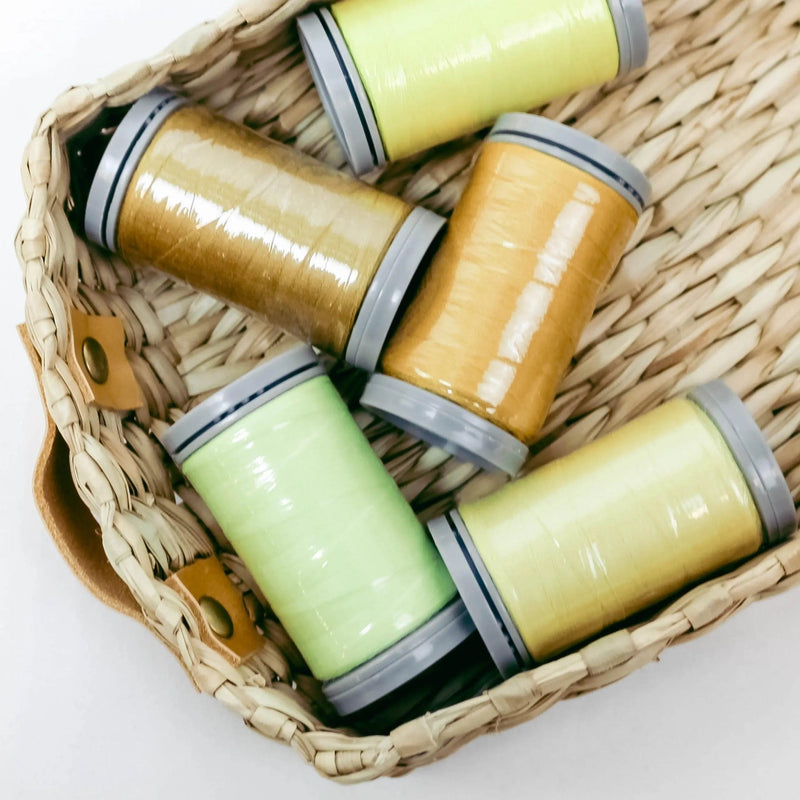 Quilters Select Thread - Tube of 5 colors 400M - HONEYSUCKLE BANANA PUDDING LEMONDROP TOPAZ POPPYSEED - Choice FabricsRNKDS-QST60-TUBE10