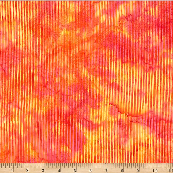 Bali Batik Skinny Stripes Pumpkin 44"/45" Fabric Per Yard - Choice FabricsR2284-192-PUMPKIN