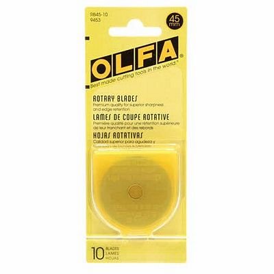 OLFA 45 mm Rotary Cutter Replacement Blades 10 Pack - Choice FabricsRB45-10