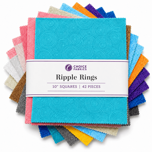 Ripple Rings - 10" Squares (42 Cuts) - Choice FabricsRINGS-10X10