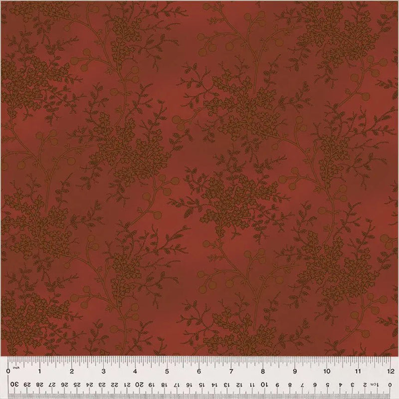 Red Floral Vine Ruby Wideback Cotton Fabric Per Yard - Choice Fabrics53809W-2DES