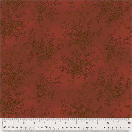 Red Floral Vine Ruby Wideback Cotton Fabric Per Yard - Choice Fabrics53809W-2DES