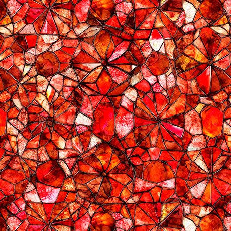 Red Mosaic Blender Lumenique 44"/45" Cotton Fabric Per Yard - Choice Fabrics2600-31942-R