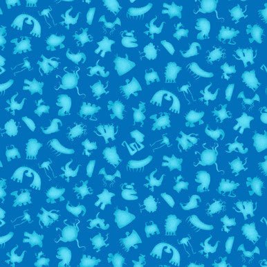 Bluei My Silly Monster ABCs ABC Blocks Cotton 43"/44" Fabric Per Yard - Choice FabricsHEG3536-77