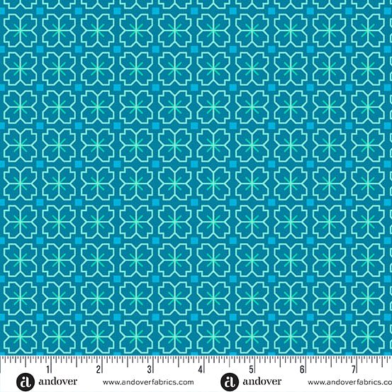 Reef Pixel Petals Color Pop Playground Cotton 44"/45" Fabric Per Yard - Choice FabricsA-1696-T