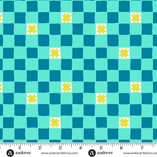 Reef Twinkle Tiles Color Pop Playground Cotton 44"/45" Fabric Per Yard - Choice FabricsA-1699-T