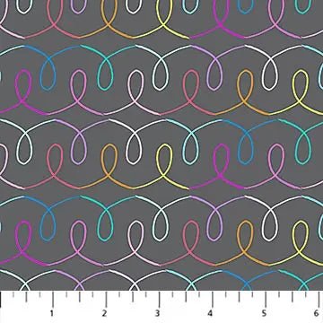 Ribbon Gray Multi Dewfall Cotton 44"/45" Fabric Per Yard - Choice Fabrics92094-95