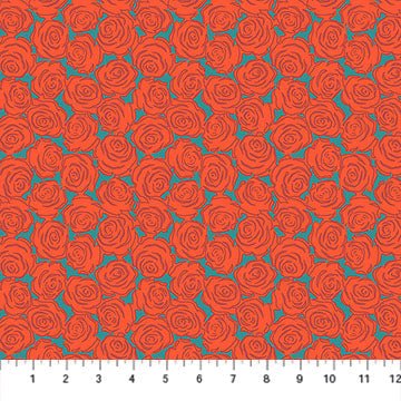Rosette Tomato Yesterday Cotton 44"/45" Fabric Per Yard - Choice FabricsAMT159-23V