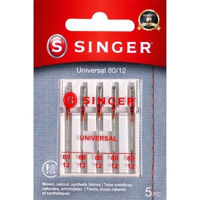 Singer Needles - Universal Red Band 80 / 12 5 Pack - Choice FabricsS04735