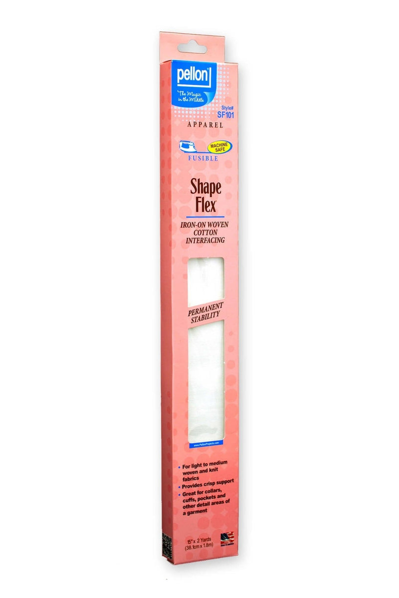 Pellon® SF101 Shape-Flex® Fusible Woven Cotton Interfacing – 15" x 2 Yards (White) - Choice FabricsDSSF101PKG